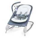 Ingenuity Gas Relief and Anti-Colic Baby Bouncer Seat and Rocker, Gentle Belly Massage to Relax and Soothe Bellies, Instant Tummy Soother, 20 Songs and Melodies Chambray Blue