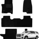 WENNEBIRD Superior Carpet Floor Mats for 2021-2026 GMC Yukon XL 8 Seats (Not for 7 Seats), 0.6-Inch Ultra-Thick, Noise-Reducing, All-Weather Waterproof Anti-Slip 4-Pc Set