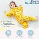MICHLEY Toddler Flannel Sleeping Sack with Feet,Long Sleeve Baby Sleeping Bag 3-Way Zipper Super Warm Wearable Blankets for Girls & Boys 5-6Years