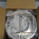 WUWEOT Stackable Steamer Insert Pans, 2 Tier Stainless Steel Pot-in-Pot Baking Pan, Pressure Cooker Accessories with Sling Handle and Silicone Gloves for Instant Pot