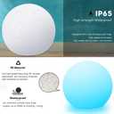 Globe Floor Lamp, 14-inch LED Ball Light with Remote,16 RGB Color Dimmable Rechargeable Nursery Globe Lamp, Waterproof Glowing Orb Light for Indoor Outdoor Lighting Decors