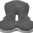 Buttocks Cushions Office Chair Cushion with Backrest (Classic Black)