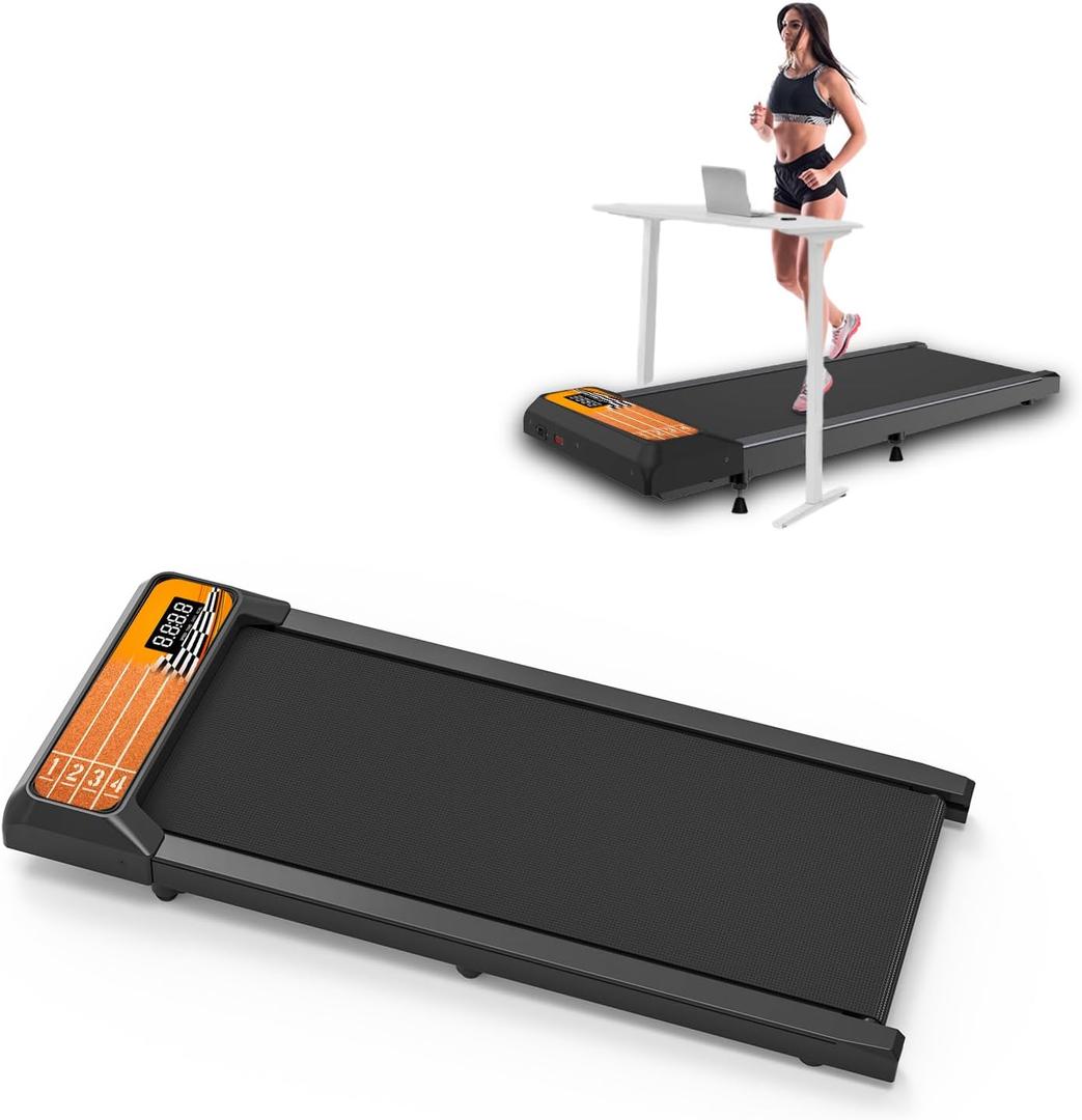 Walking Pad Treadmill, Portable, Remote Control, App Data Link, Compact Design for Home Office