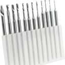 Luo ke 12 Pcs Drilling Burr - 3/32'' Shank Twist Drills Bits Jewelry Bead Reamer Drilling Tools for Lapidary Making (005-023)