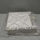 Lattice Design Outdoor Planter Box - 14.75” Square 13” Tall White Plant Pot - Decorative Plant Pots for Front Porch Decor - Flower Pots Outdoor Planters for Porch Patio or Garden Decor by Pure Garden