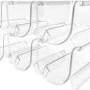 Sutekus 6 Pack Stackable Wine Rack Wine Holder Water Bottle Holder Plastic Counter Top Storage Organizer for Fridge, Cabinet, Pantry, Kitchen