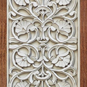 Crystal Art Gallery Two Tone Carved Wood Panel Decor 12 x 24 in  Rustic Boho Arched Wood 