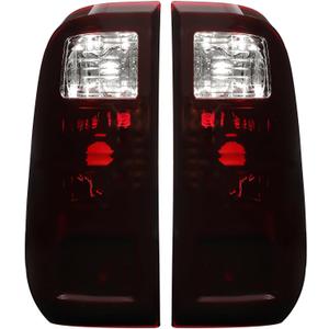 KUAFU Pair Tail Lights Halogen Compatible with 2008-2016 Ford F-250 F-350 F-450 F-550 Super Duty Taillights Replacement for BC3Z13404A BC3Z13405A FO2801208 FO2800208 Red Smoke Lens Left & Right