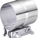 Exhaust Clamp,Car Accessories 4" 3" 2.5" 5" 3.5" 2.75" Lap Joint Exhaust Band Clamp Sleeve Coupler,Stainless Steel Exhaust Pipe Clamp for Exhaust System,Exhaust Tubing Connection (3.5")