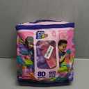 MEGA BLOKS First Builders Toddler Blocks Toys Set, Big Building Bag Collection with 80 Pieces and Storage, Pink, Ages 1+ Years