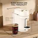 Nespresso Vertuo Next Coffee and Espresso Maker by DeLonghi, Creamy White with Gold