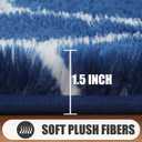 ONASAR Area Rugs for Bedroom Living Room, 4x6 Fluffy Navy Blue and White Throw Rug for Home Decor, Geometric Soft Shaggy Plush Floor Carpet for Kids Girls Boys Teen Nursery Dorm Office