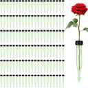 LDHHYH 150 Pack 4 Inch Floral Water Tubes with Caps, Plastic Green Flower Water Tubes, Water Tubes for Flower, Single Floral Tubes for Fresh Flower Arrangement Decoration