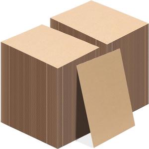 Calenzana 5x7 Corrugated Cardboard Sheets Set of 200, Flat Card Boards Inserts for Crafts, Packing, Shipping, Moving, Mailing