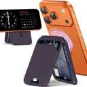 Mag-Safe Wallet Strongest Magnetic Lightweight Phone Wallet Stand Adjustable Leather Card Holder for iPhone 17/16/15/14/13/12 Series, Not for iPhone 13/12 Mini (Purple)