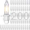 ElectricWise 200 Pcs Twinkle Christmas Tree Light Replacement Bulbs, 2.5 Volt Incandescent Christmas Tree String Bulbs with Base for Indoor Outdoor Xmas Decor (Warm White,White Base)