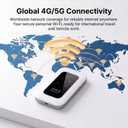4G LTE Portable WiFi Router, Unlocked Mobile Hotspot with SIM Card Slot, Wireless Internet Travel Modem for RV Camping, Remote Work, and Road Trips, Up to 300 Mbps High-Speed Connection