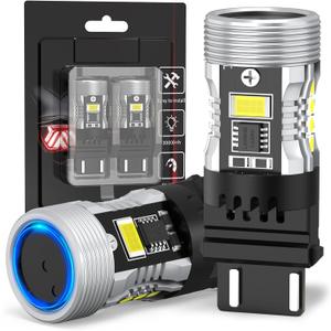 3156 3157 LED Bulb White for Reverse Light with 3570 Chips(Brighter Than 3030) CANBUS Led Bulb with Built in Resistor Error Free Anti Hyper Flash for DRL Backup Light, Not For CK Socket