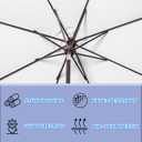 9Ft Elegant Valance Patio Umbrella, Outdoor Umbrellas for Patio with Auto-Tilt and Crank Systerm, Table Umbrella for Outdoors, Poolside,Beach, Backyard