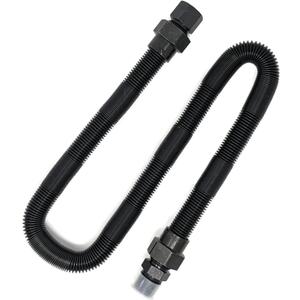Midwest Hearth 3/4" Whistle Free Gas Flex Line for Fire Pit - Black (36" Long)