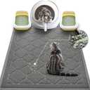 WePet Cat Litter Box Mat, Kitty Premium PVC Pad, Durable Trapping Rug, Phthalate Free, Urine-Resistant, Scatter Control, XXL 47 x 36 Inch, Grey