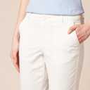 Amazon Essentials Women's Mid-Rise Slim-Fit Stretchy Cropped Tapered Leg Khaki Pants (Available in Plus Size) (White)