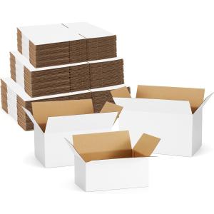 Assorted-Sizes-Shipping-Boxes-45-Pack: 9x6x4 & 10x7x5 & 11x6x6 Small-Shipping-Boxes-Mailers, White-Boxes, Corrugated-Cardboard-Boxes-for-Packing-Small-Business Mailing