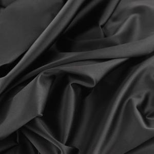 Stretch Satin Fabric Black Color for Wedding Dress Decoration DIY Crafts 49 by 1 Yard
