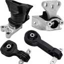Engine and Transmission Mount Kit Compatible with 2006-2011 Honda Civic L4 1.8L Front & Rear Engine Motor Mount A4530 A4546 A4543 A4534