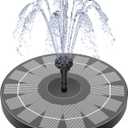 AISITIN 2.5W Solar Bird Bath Fountain Pump, Solar Fountain for Bird Bath with 6 Nozzles, 6.7" Solar Powered Water Pump for Garden, Ponds, Pool, Fish Tank, Aquarium and Outdoor