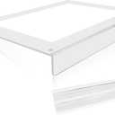 Acrylic Cutting Board with Counter Lip – Clear Cutting Board with Storage Hangers – Non-Slip Countertop Protector with Dual-Sided Tape – Textured Center for Extra Grip – Chopping Boards for Kitchen, 18"L x 14"W