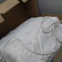 Amlie Home Heated Bubble Faux Fur Blanket Electric - 50"x60" Heating Blanket Throw 2/4/6/8 Hours Auto-Off 8 Heat Level Over-Heat Protection Electric ETL Certification Beige/Off White