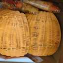 24'' Large Stackable Pumpkins Wicker Pumpkin with LED Lights for Porch