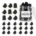 48pcs Mini Hair Claw Clips for Women Girls, Small Tiny Hair Clips Claws Little Plastic Jaw Clamps Clips with Transparent Box (Matte Black)