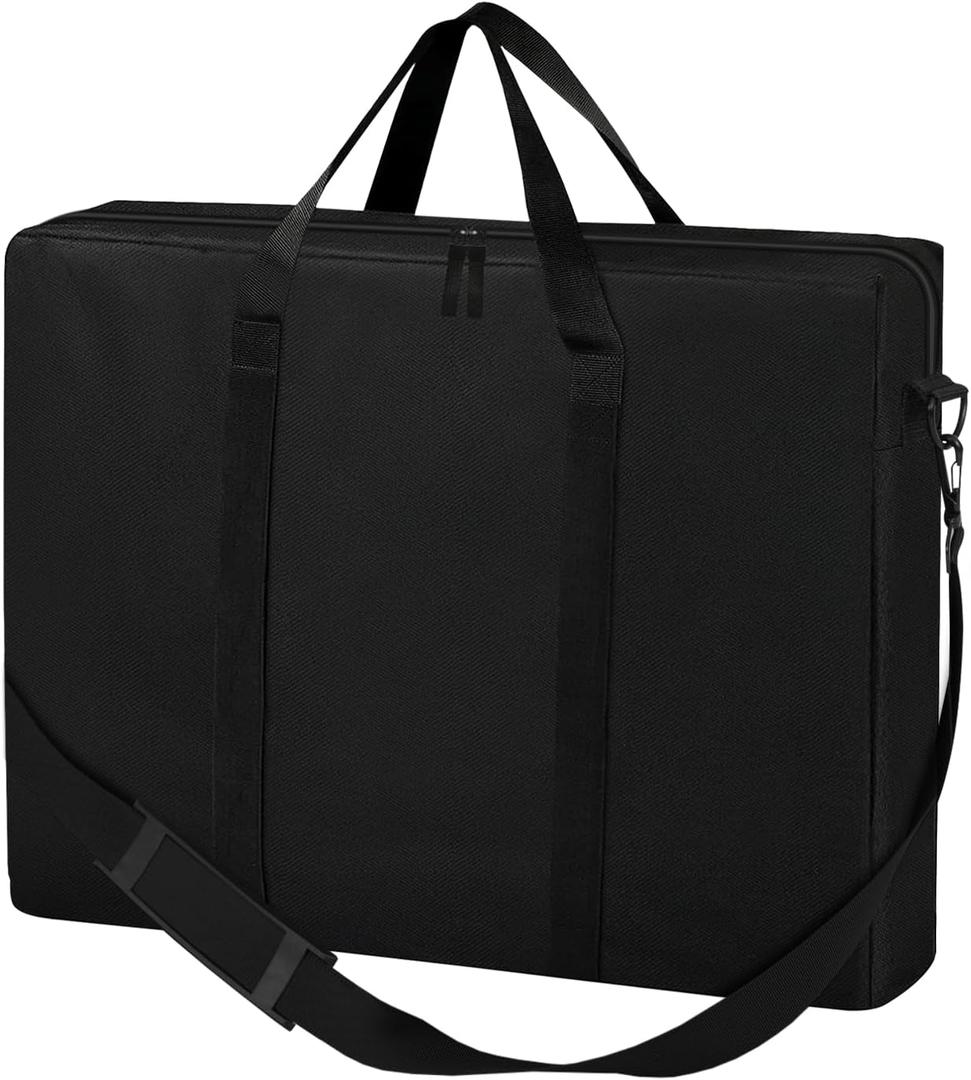 SIRUITON Folding Table Storage Bag, Portable 600D WaterProof Carry Bag for Folding Picnic/Camp Tables with Reinforcing Plate & Shoulder Strap, 48" D x 30" W x4.7 H Fits 8FT Folding Tablesbag only