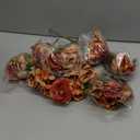 Yunsailing 8 Packs Artificial Peony Flowers Faux Silk Hydrangea Bouquet Vintage Wedding Home Table for Door Decor Reusable Bouquet of Rose Flowers for Valentine Wedding Birthday Party(Dark Orange)