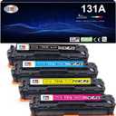 4 Pack Replacement for HP 131A 131X Toner Cartridges for LaserJet Pro 200 Color M251nw MFP M276nw M251n M276n Printer Ink CF210X CF211A CF212A CF213A (Black,Cyan, Magenta, Yellow)