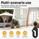 150pcs Plastic Hooks for Pavilion Curtains and Mosquito Nets Black Curtain Track Hooks Gazebo Accessories Suitable for Most Types