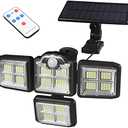 Solar Outdoor Lights Motion Sensor Outdoor Light Waterproof Wide Angle Solar Powered Flood Lights Wall Lights LED for Outside Garage Yard Patio (198led)