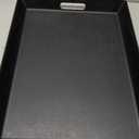 G.E.T. RST-1522-BK Non-Skid Ottoman / Coffee Table Serving Tray, 15" x 20", Black