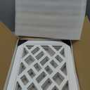 Cut-Out Design 16" Short Dog Gate for Small Dogs, Foldable Retractable Puppy Gate Indoor - Freestanding Lightweight Pet Barrier for Doorways, Stairs, Hallways (Extends to 35", White)