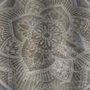 Hanobe Large Round Wood Decorative Tray: Rustic Farmhouse Coffee Table Centerpiece, White Washed Wooden Serving Tray for Kitchen Counter, Boho Ottoman, Home Decor (17.7", Whitewash)