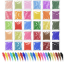 Wettarn 30 Pcs 23.8 Pound Colored Sand for Crafts 12.7 oz Each Colored Art Sand Kit for DIY Wedding Decorations Vase Fillers Art RafilliSupplementary Sand Art Pictures