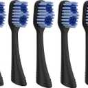 5 Replacement Toothbrush Heads for Oral-B Clic (Black, 5 Count)