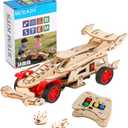 STEM Toys for Boys 8-12, Remote Control F1 Car STEM Building Kit for Kids, 3D Puzzle Science Kits Gift for Boys & Girls Age 8-14 | Birthday Gift Ideas for 8,9,10,11,12,13,14 Year Old Kids (Natural Color)