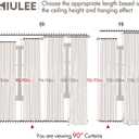 MIULEE 100% Blackout Curtains 90 Inch Long 2 Panels for Bedroom, Thick Luxury Faux Linen Black Out Curtain Room Darkening Back Tab Pleat Window Textured Drapes with Hooks for Living Room, Baby Pink