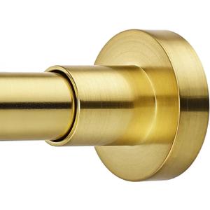 Gold Shower Curtain Rod - No Drill Non-Slip Spring Tension Shower Rod for Window or Bathroom, 27-43 inches Metal Steel, Light Gold