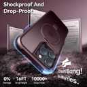 Magnetic Invisible Stand Designed for iPhone 16 Pro Max Case [Military Drop Protection] [Compatible with MagSafe] Shockproof Slim Translucent Matte Case for iPhone 16 Pro Max 6.9" Wine Red