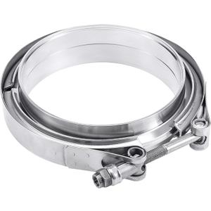 EVIL ENERGY 5.0 Inch V Band Clamp with Flange Male Female 304 Stainless Steel 1PC EVIL ENERGY 5.0 Inch V Band Clamp with Flange Male Female 304 Stainless Steel 1PC