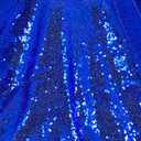YYCRAFT 3mm Sequins Fabric by The Yard Glitz on Mesh Fabric 51" Wide 2 Yards, Decoration, Backdrop-Royal